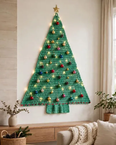 Árvore de Natal de crochê Tam G