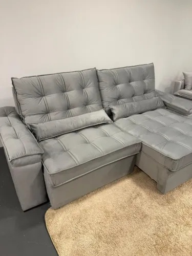 Sofá Retrátil e Reclinável 2 Lugares (Novo) Entrega Grátis!