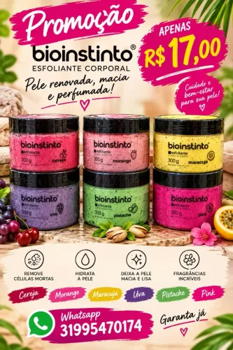Esfoliante rosto e corpo bioinstinto 