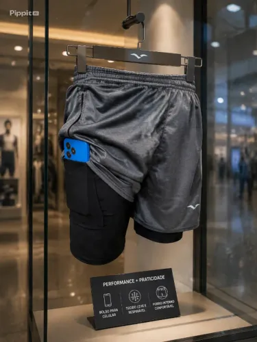 Bermuda Masculina 2 em 1