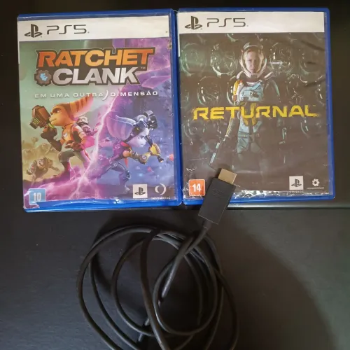 Jogos PS5 - Returnal e Ratchet - Acompanha 1 Cabo HDMI