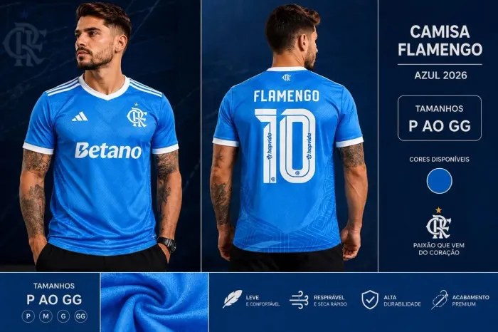 CAMISA FLAMENGO 2026/ NOVA / TAM: P,M,G,GG