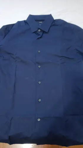 Camisa social italiana Azul Marinho OVS Slim Fit tam 42