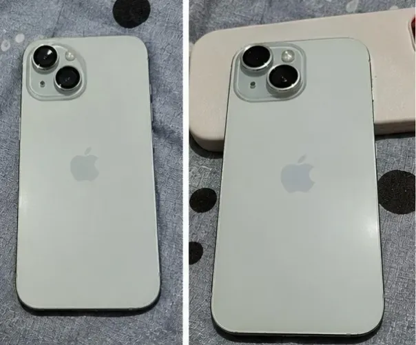 iPhone 15 Blue (detalhe na tela)