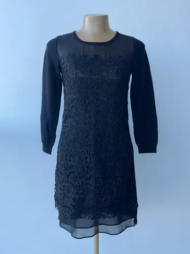 Vestido preto de renda Intimissimi