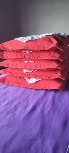Kit 5 almofadas + 10 capas bordadas a mão