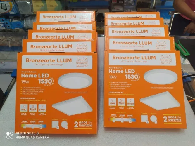 Kit de 7 unidades de Luminaria Embutir 22x22 6500k (Promoção !!!!)