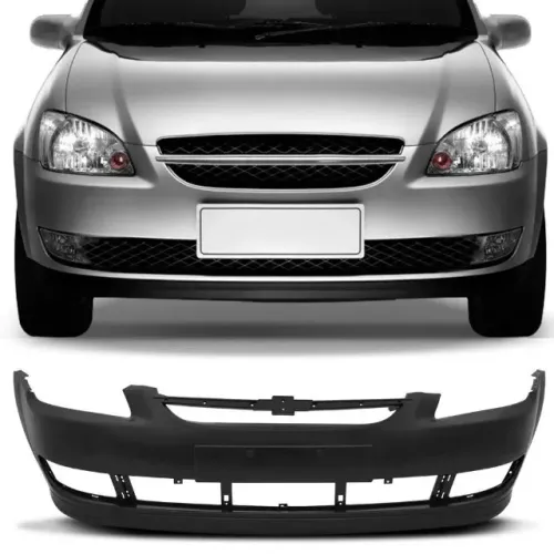 Parachoque Dianteiro Chevrolet Corsa Classic 2011 à 2016- Preto Liso - DTS