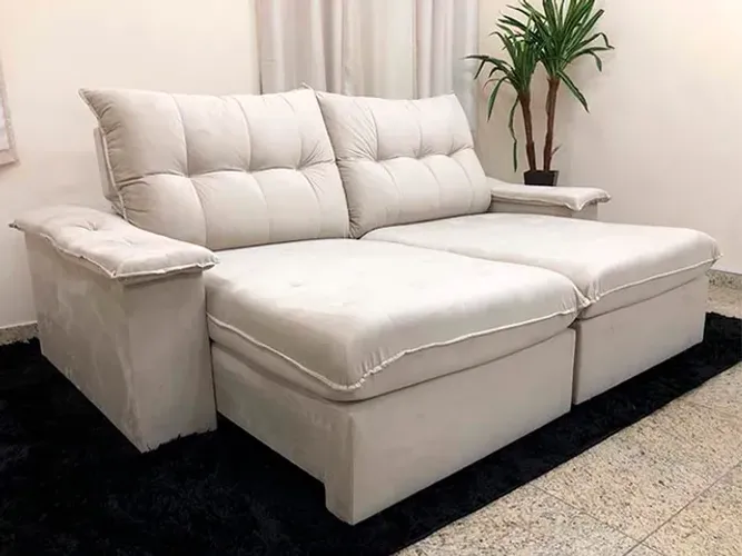 Sofá Retrátil Reclinável Store 2,30m Molas Bonnel a65