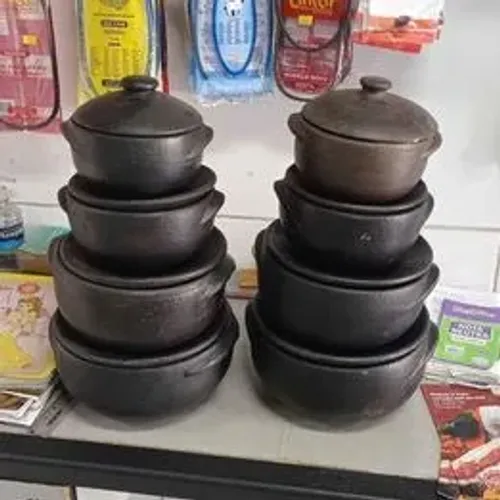 Jogo com 4 panelas de barro Capixaba 1 a 4 ltrs