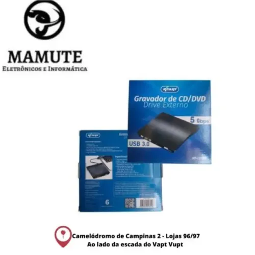Gravador Dvd Externo Usb 3.0 Black Mac Ultrabook Top Le 300