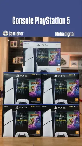 PS5 Slim com ou sem leitor + 2 Jogos / Lacrado com 1 ano de Garantia a partir de 3650,00!!