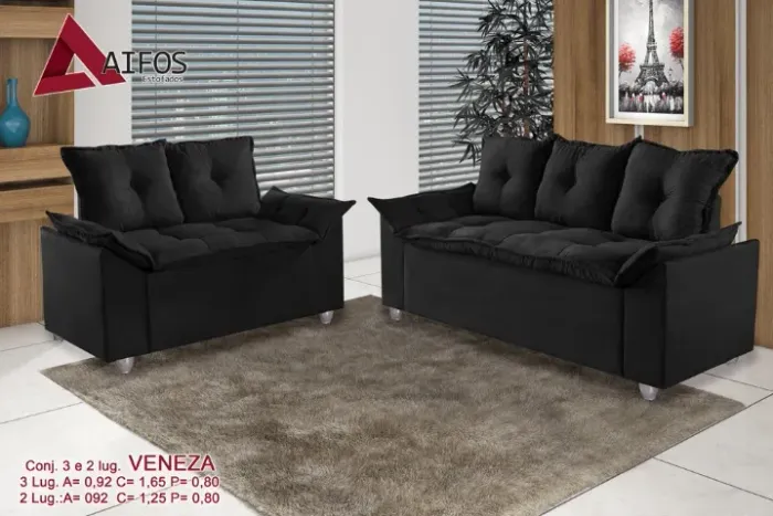 Conjunto Sofá 2 e 3 Lugares @LEven