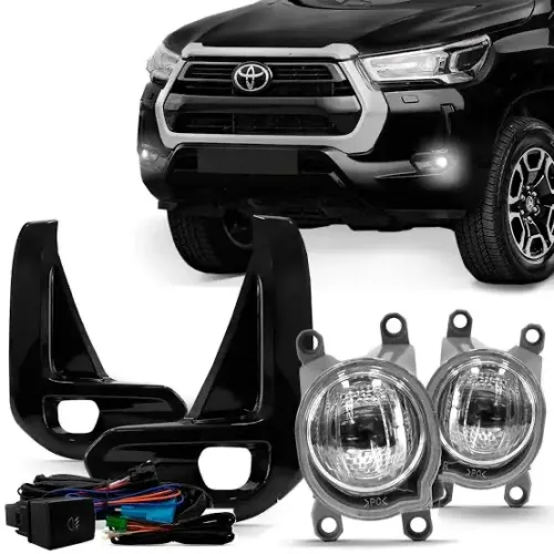 Kit Farol de Milha Auxiliar Toyota Hilux 2021 a 2023 Full LED