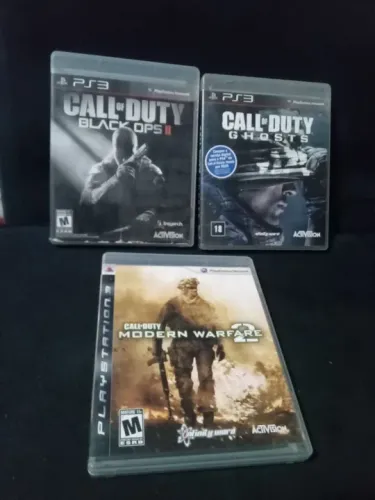 3 jogos PlayStation PS3 Call of Duty Ghosts Black Ops 2 Modern Warfare 2 originais