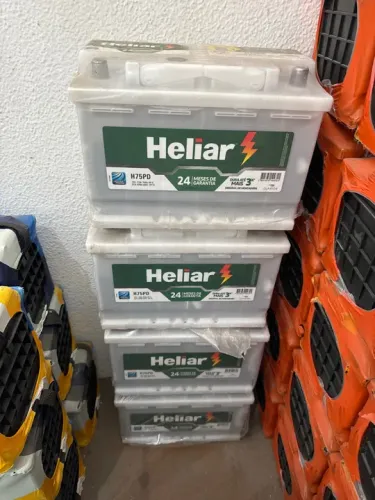 Bateria 75 amperes Heliar 2 anos de garantia 