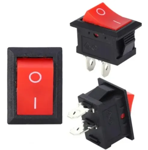 Interruptor Balancim Pressão Ac 250v 3a/125v 6a 2 Pinos Kit 2 Unid. Mini COD-CP546