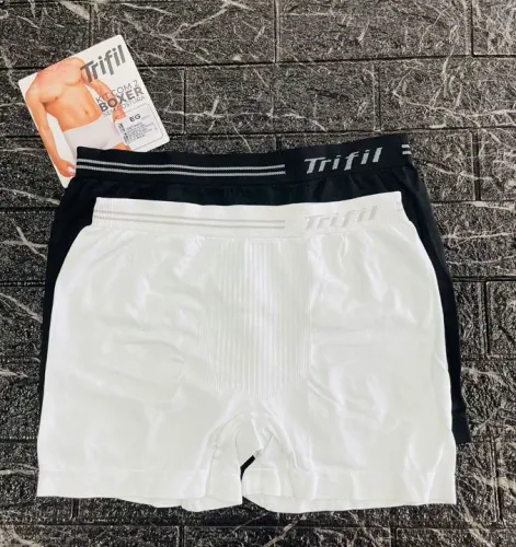 Cuecas Boxer Trifil Sem Costura - Branco e Preto - GG