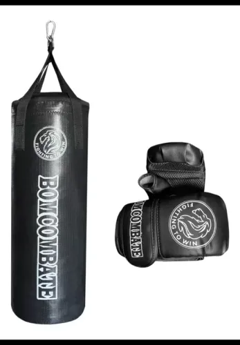 Kit de Boxe Infantil - Saco de Pancada + Luvas /BomCombate