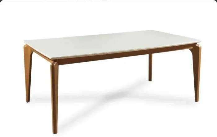 Mesa Lauren 1,80x1,00 Off White Pé Natural