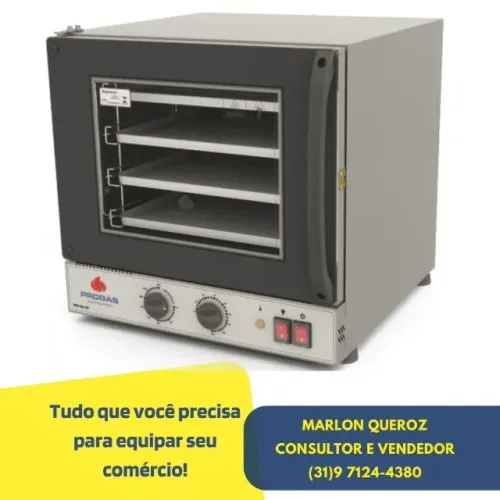 Forno Fast Oven Progas Turbo Preto 220v