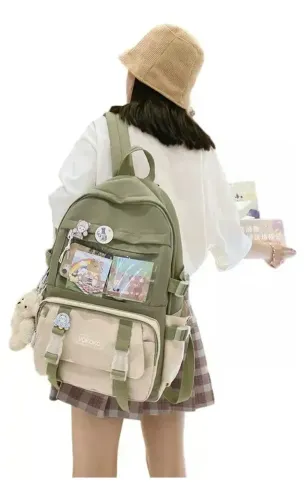 Mochila Escolar Impermeável Laptop Feminina