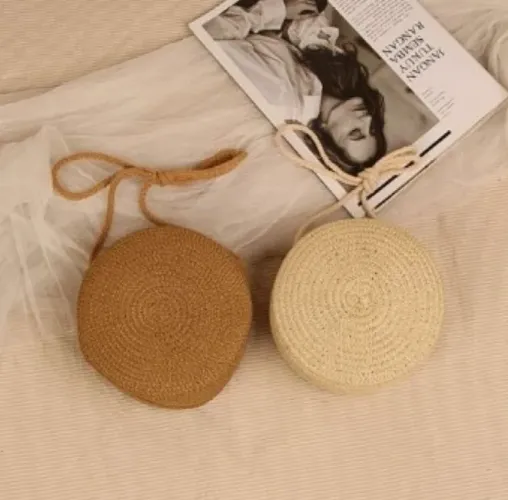 Bolsa de palha alça regulável