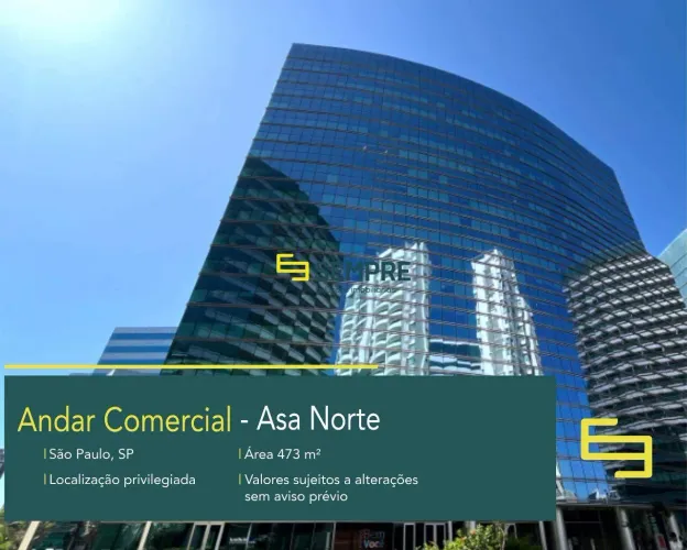 Aluguel de andar comercial em Brasília - Edifício SHN - Asa Norte