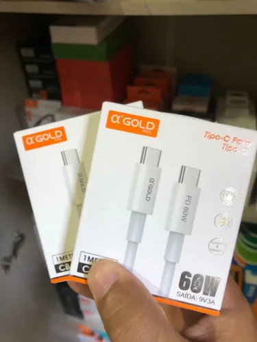 Cabo Carregamento Usb-c Duas Pontas 60w PD (Novo)