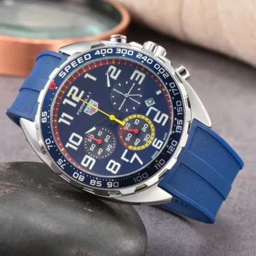 Relógio masculino F1 quartzo com pulseira de borracha