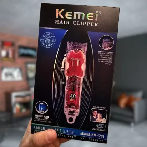 Kemei Km1761 Máquina Cortador De Cabelo Transparente Bivolt