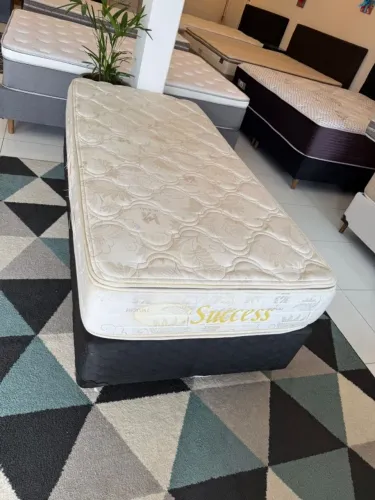 Cama box Solteiro HERVAL SEMINOVA - entrego! 