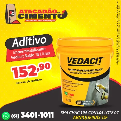 Impermeabilizante Vedacit Balde Com 18 Litros