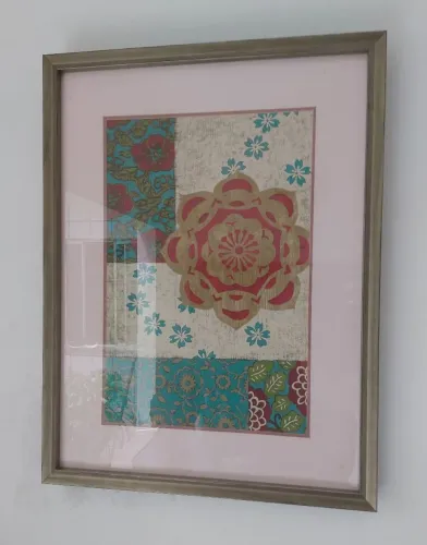 Quadro Decorativo Floral com Moldura 