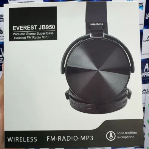 Fone bluetooth sem fio com entrada para cartão de memória