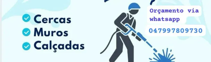 Lavação de calçadas murro cercas portão 