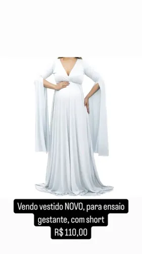 Vestido Gestante Novo para Ensaio Fotográfico