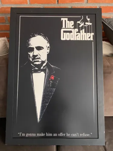 Quadro "O Poderoso Chefão" (Godfather) Don Corleone - Medidas 98cm x 68cm