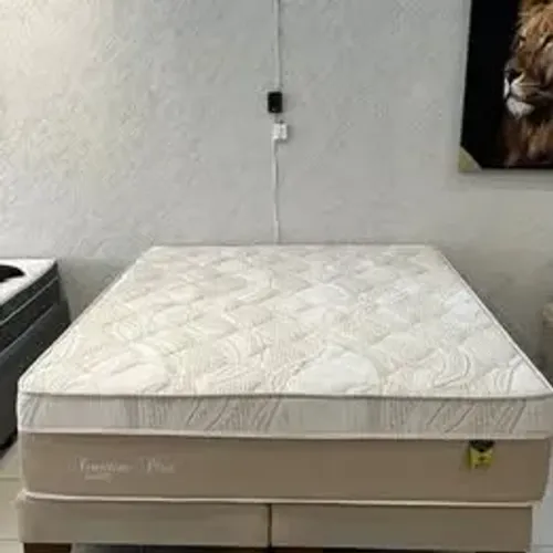 Cama Box Queen + Colchão Magnetico Tecnologia e Conforto