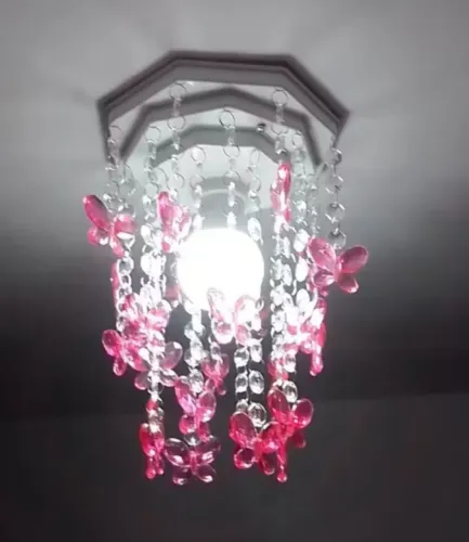 Lustre enfeite para lâmpada decoração lustre borboleta não acompanha a lâmpada 