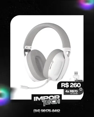 Headset Gamer Attack Shark L80 Sem Fio. @importech_084