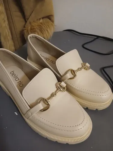Sapato Mocassim Beira Rio Off White 36