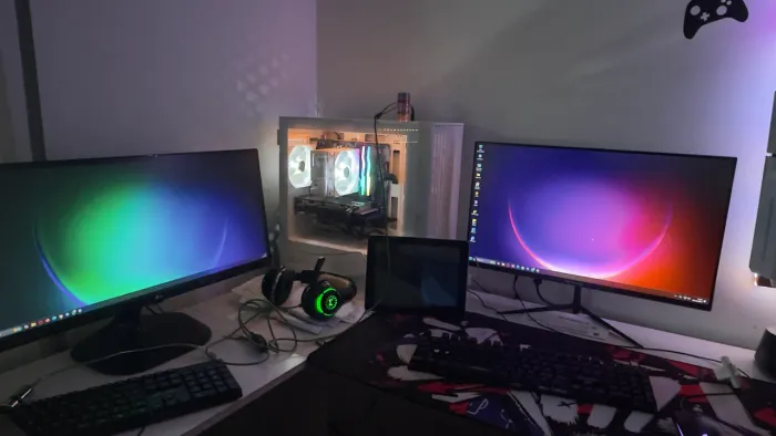 Pc gamer 2 telas roda tudo 5800