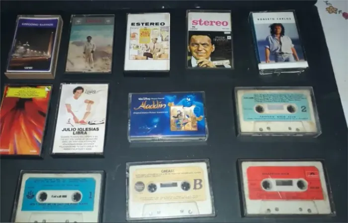 fitas k7 lote com doze fitas