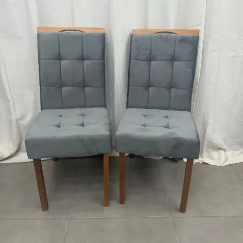 Kit Cadeiras Giulia Estofadas Tecido Veludo Boareto