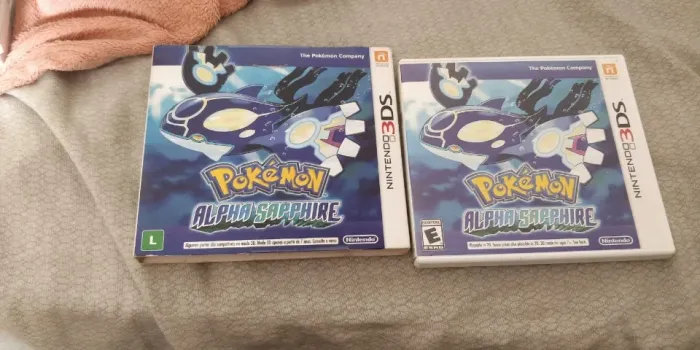 3DS - Pokemon Alpha Sapphire + Luva (com pequenos danos)