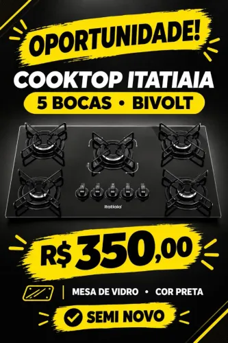 Vendo Cooktop 5 bocas Itatiaia semi novo