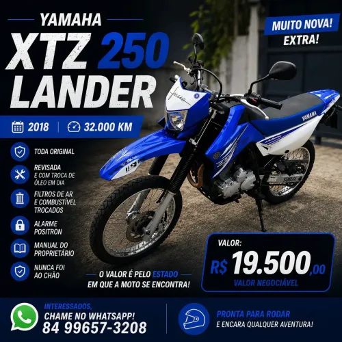 XTZ Lander 250cc --- 32 Mil Km --- Extra