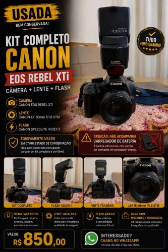 Câmera profissional cânon