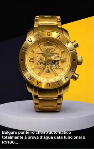 Relógio BVLGARI linha premium à prova d?água 
